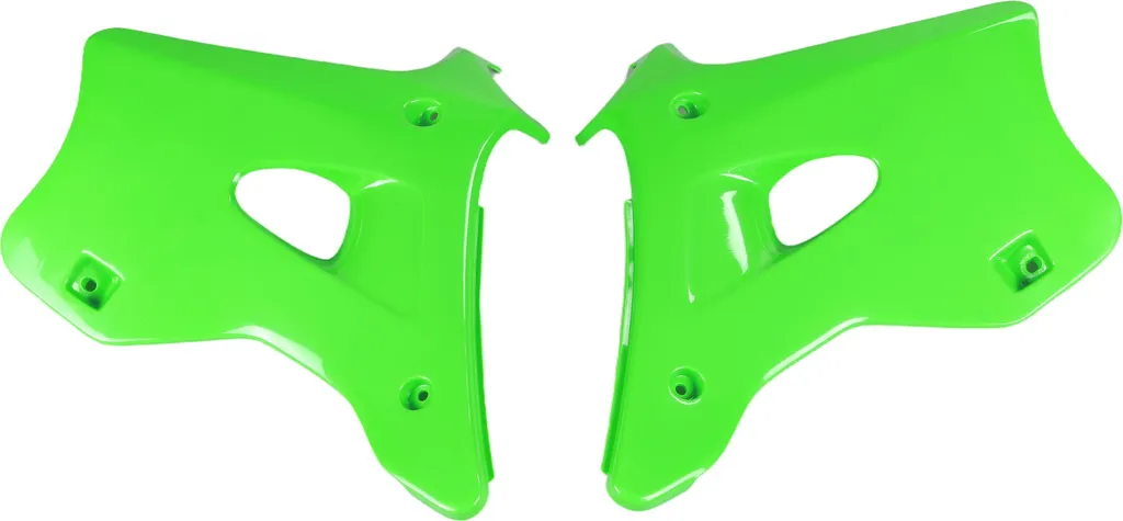 Cache-radiateur UFO Kawasaki KX 125-250 94-98 Plastique Vert Fluo