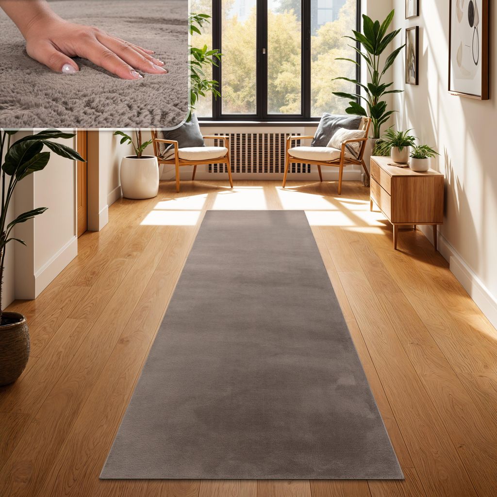 Teppich Wohnzimmer Kunstfell Plüsch Hochflor Shaggy Weich Produktbild 