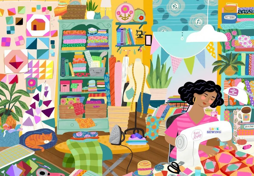 Puzzle 1000 pièces My Happy Place Sewing Room par Pieces & Peace