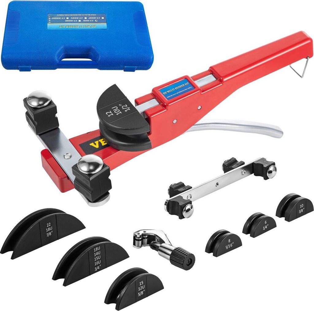 Manual Tube Bender Kit 7 Heads 1/4