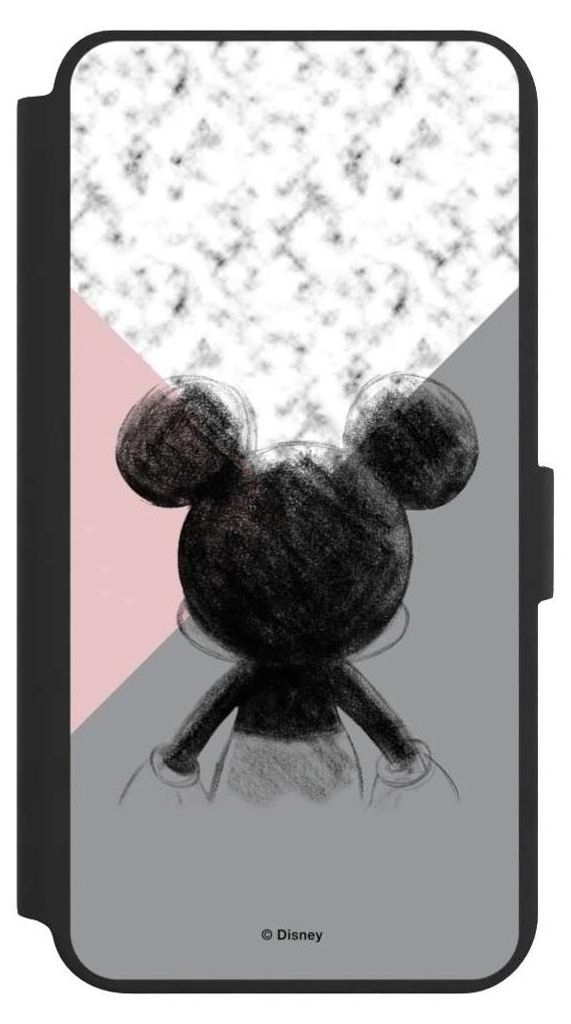 NIVOCASE Klapphülle für Samsung Galaxy S24+ Handyhülle aus Kunst Leder NIVOflip schwarz Disney Marmor Mickey Mouse