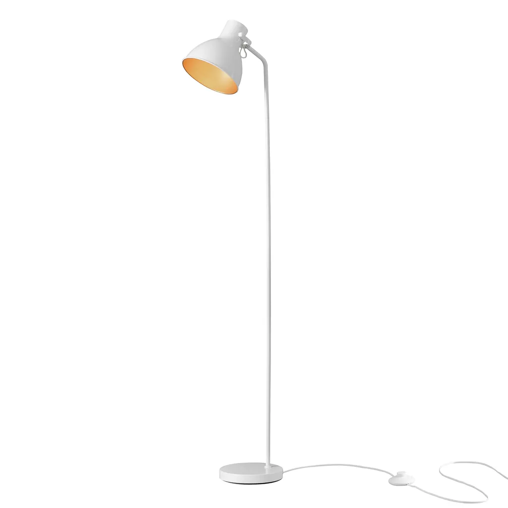 Lampadaire Belfast réglable en métal blanc pour salon et chambre - 150cm