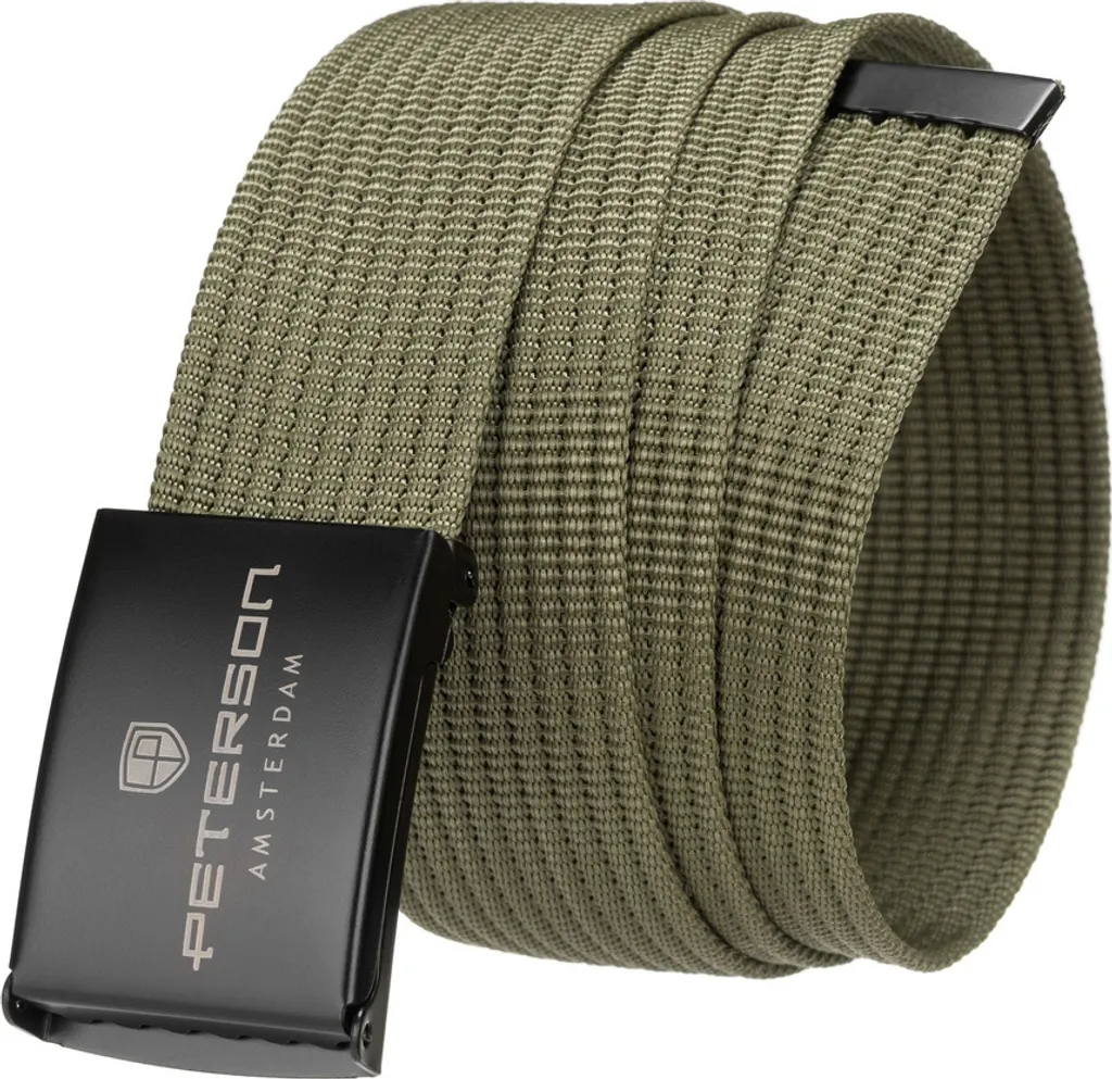 Offerta Cintura Peterson 115 cm - Pelle Nera Pergamena Clip Buckle