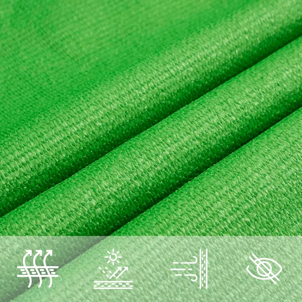 vidaXL Tenda da Sole a Vela HDPE Verde Chiaro 4x4x4m - Ombra Fresca 160g/m²