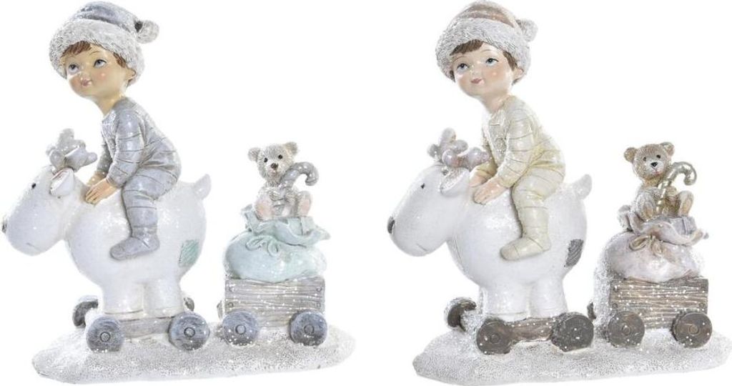 Weihnachtsschmuck DKD Home Decor Harz Kinder (13 x 6 x 13,5 cm) (2 Stück)