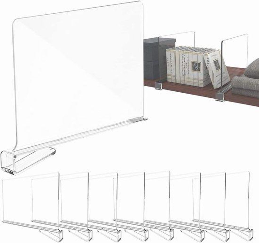 Transparente Acryl-Regalteiler – 8 Stück – Kleiderschrank-Organizer