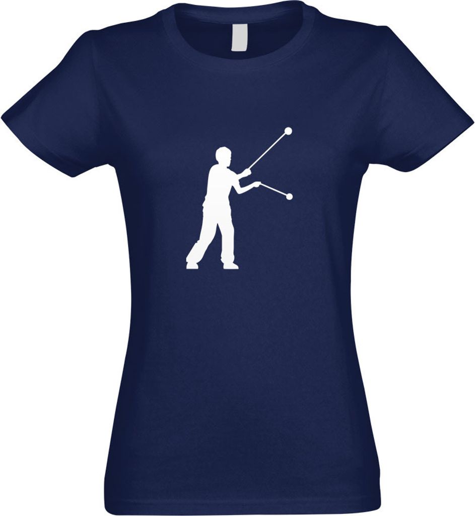 Kiwistar - T-Shirt tailliert - Damen - Navy - Jo-Jo - JoJo YoYo Sportler - mit Motiv Bedruckt - Funshirt Design - Sport - Freizeit - Damen - XXL
