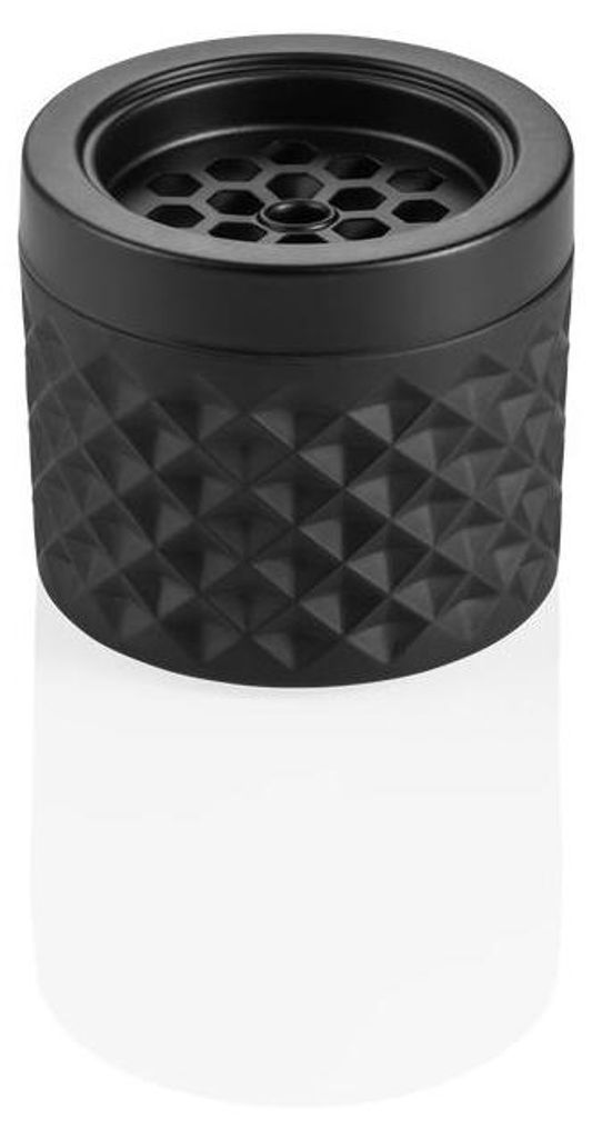 Popielniczka wiatrowa Ø 9,5 cm szkło metal czarny Zdjęcie produktu 