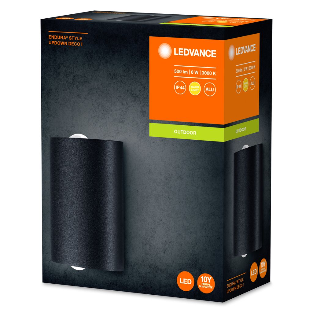 Ledvance Außenleuchte Endura Style Updown dunkelgrau Up- & Produktbild 2