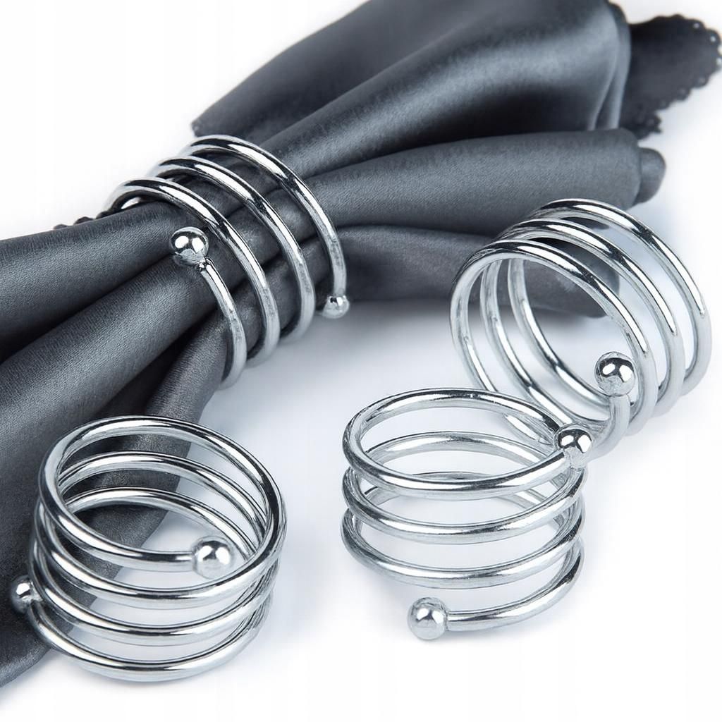 Silberner Ring Für Banquett-Servietten – Silberfarben, Produktbild 