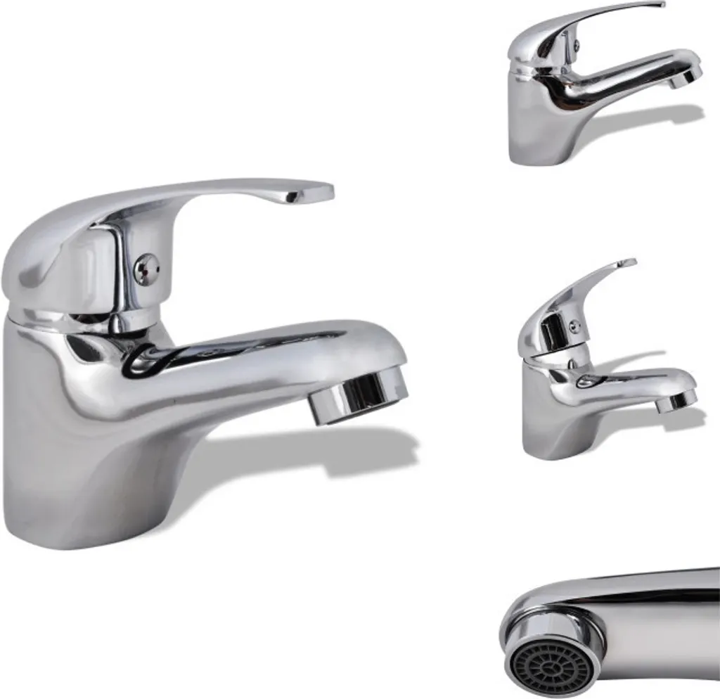vidaXL Mitigeur de lavabo chromé monocommande pour robinetterie de bain