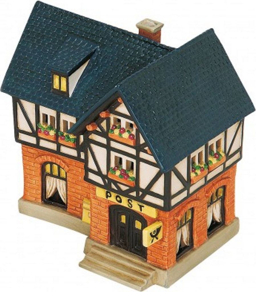 Wurm - Lichthaus Windlicht Post aus Porzellan, B16 x T12 x H17 cm
