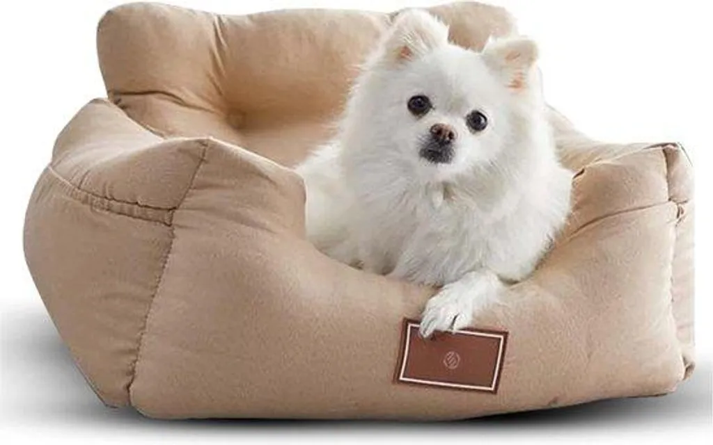 Panier de transport voiture pour chien avec laisse de maintien interne