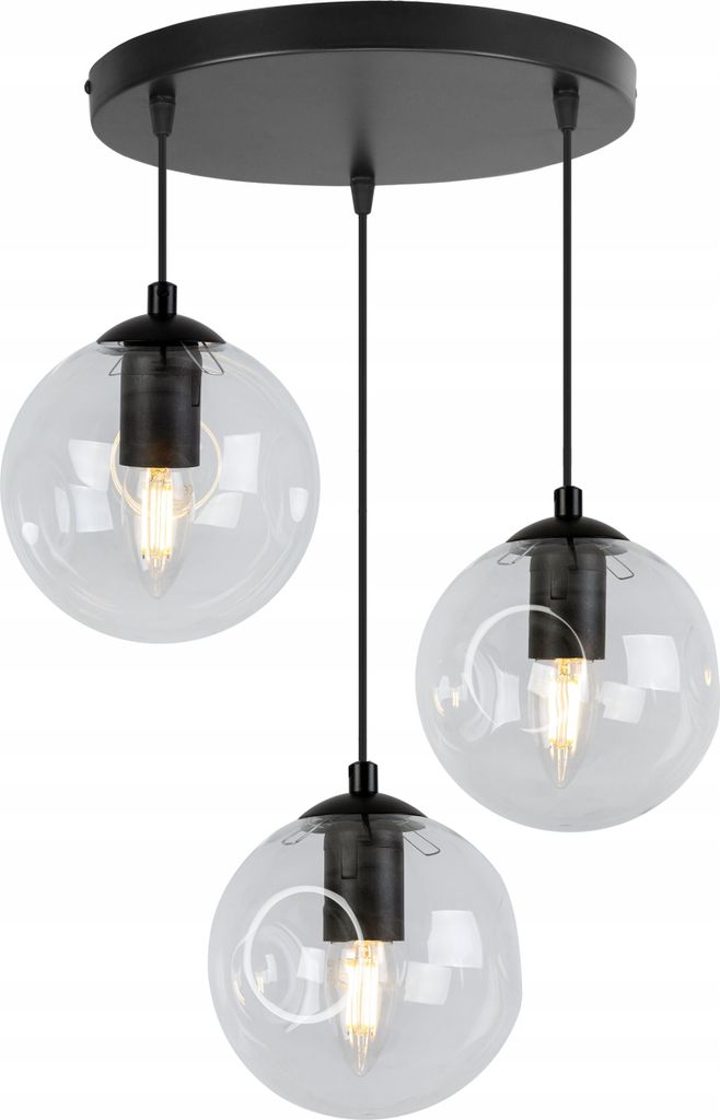 Deckenlampe Hängelampe Plafond Kronleuchter Loft elegant mit Glaskugeln