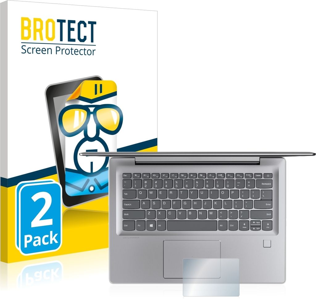 2x Für Lenovo IdeaPad 530s (14") Touchpad Schutzfolie BROTECT Displayschutz Display Schutz Folie Klar Transparent