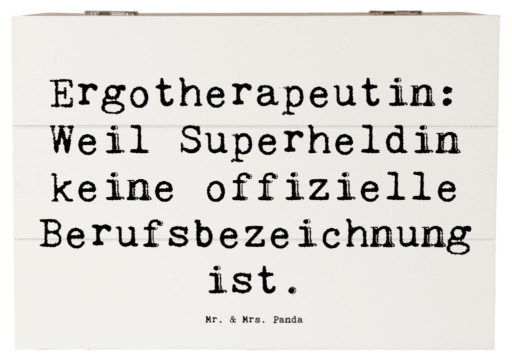 Mr. & Mrs. Panda Kiste Spruch Ergotherapeutin Superheldin Produktbild 