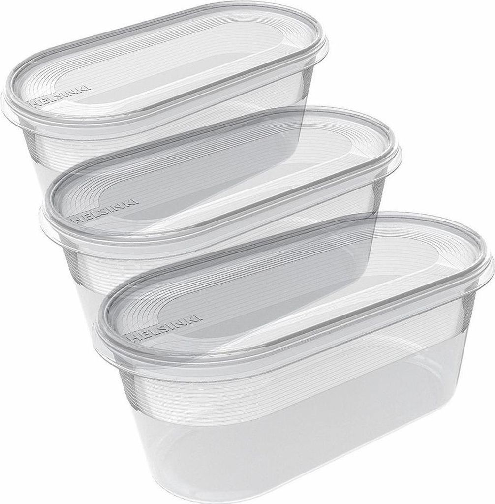 plast team Gefrierdosen-Set Helsinki 0,8 Liter 3er Set Produktbild 