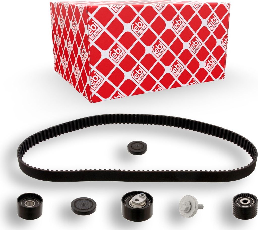 FEBI BILSTEIN 19951 Zahnriemensatz + Spannrolle + Führungsrollen für RENAULT CLIO II (BB0/1/2, CB0/1/2) 128-Zähne