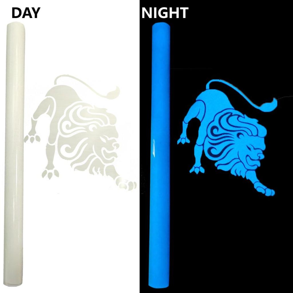 Signmart Glow-in-the-Dark Flexfolie - grey white to blue - Produktbild 