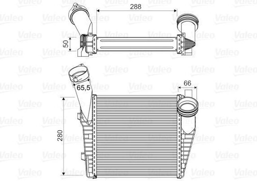 VALEO 818814 - OE 7L6145803A Ladeluftkühler für Q7 (4L), Cayenne (9PA), Touareg (7P), Touareg (7L)