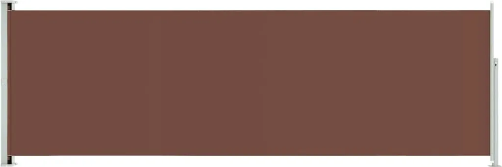 The Living Store Tenda laterale estensibile 200x600 cm Marrone - 2