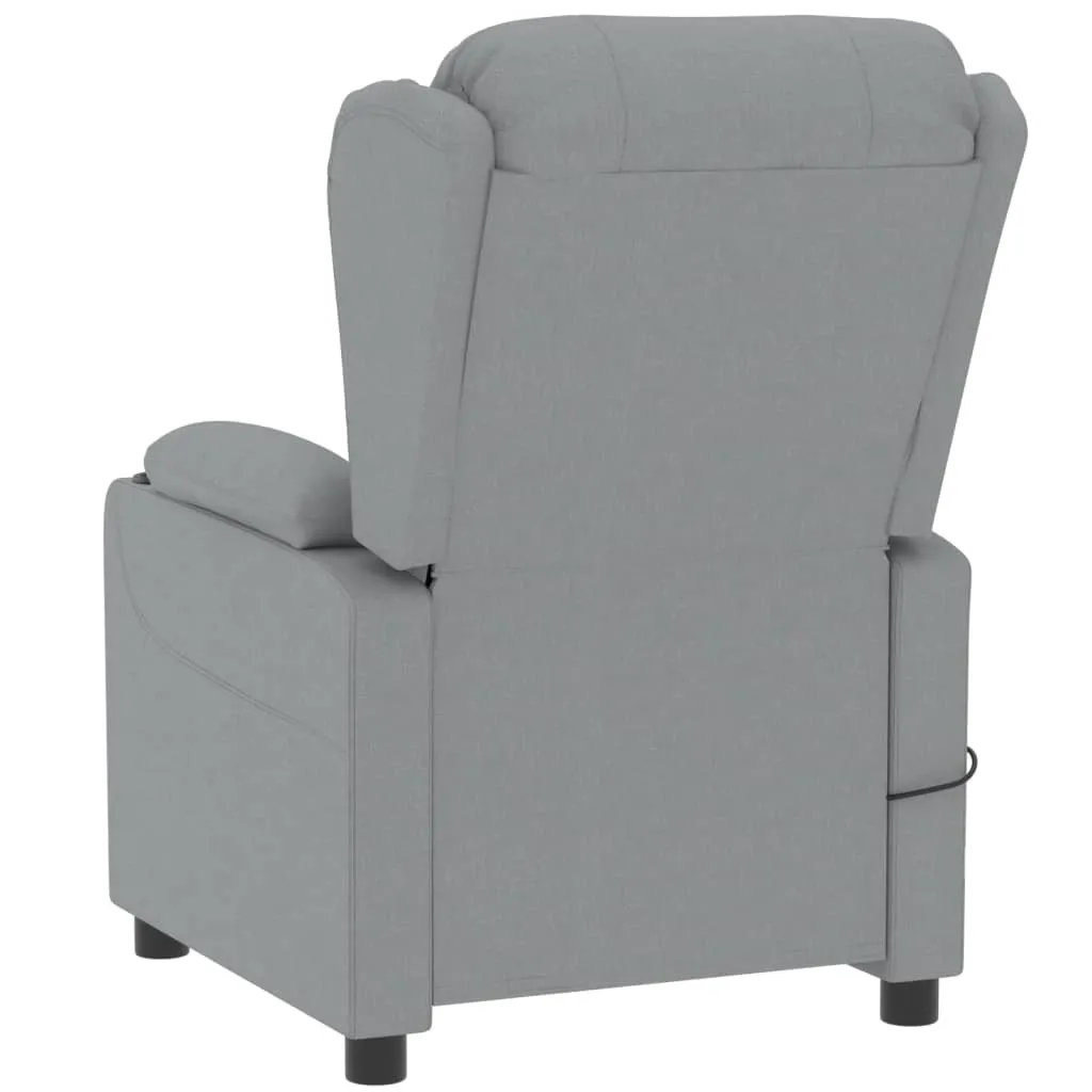 Fauteuil de massage TV inclinable en tissu gris clair pour salon moderne - 5