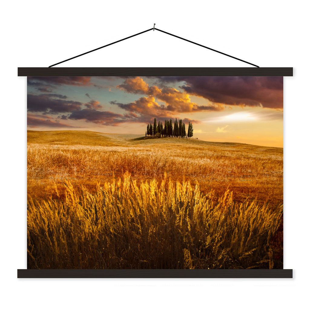 MuchoWow Textilposter Toskana - Italien - Landschaft 60x45 cm mit schwarzem Rahmen - Poster Schlafzimmer