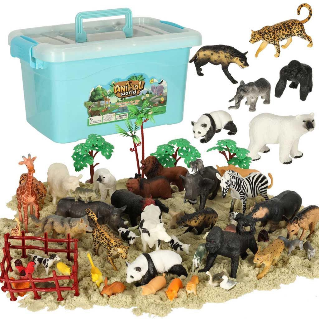 Figuras Animales Del Zoológico Set De 59 El. Imagen del producto 