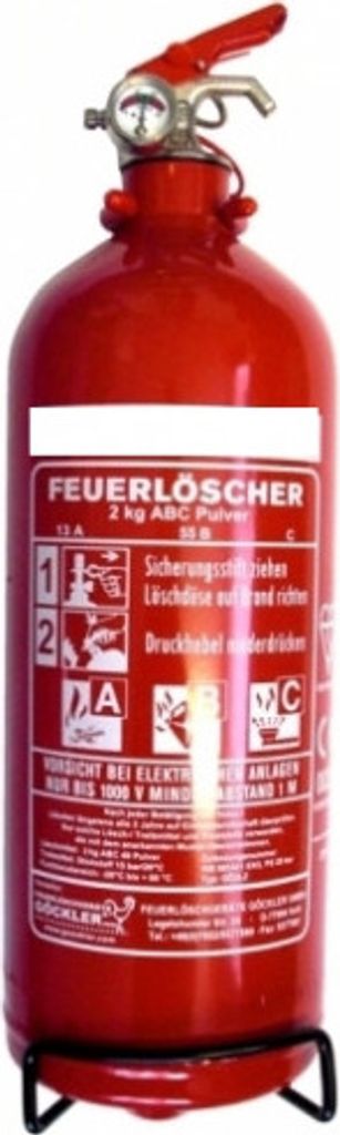 2kg ABC Pulver Dauerdruck Feuerlöscher EN 3