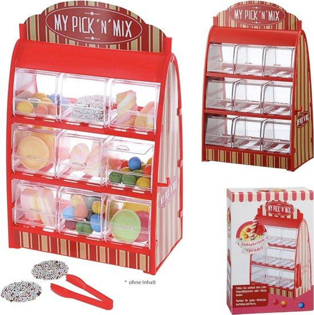Retro-Schälkasten mit Tangen – 50er-Jahre-Design – für Würfelzucker und Fruchtgummis, Jelly Beans