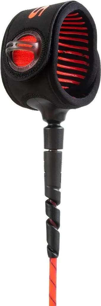 Leash FCS Freedom Helix 6' All Round Red Black - Performance et Légèreté