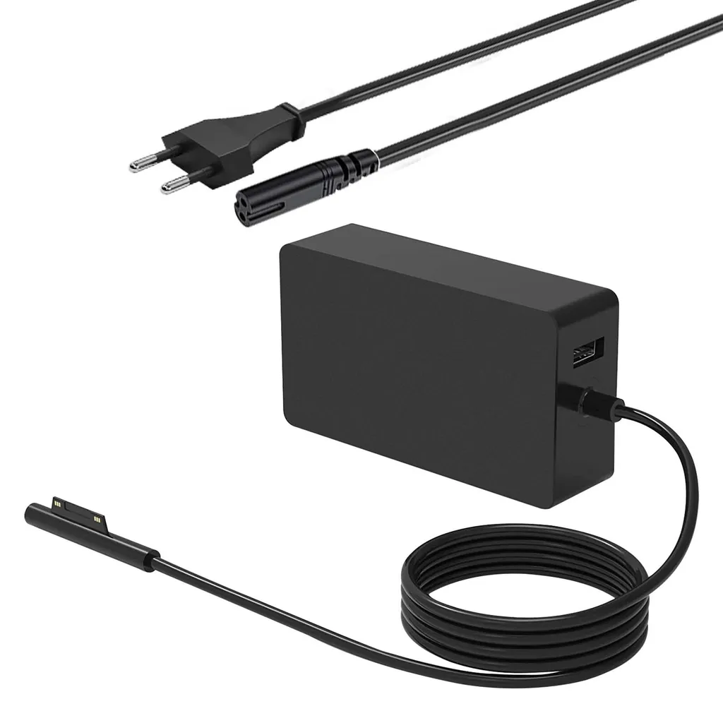 Chargeur rapide 44W pour Microsoft Surface noir haute performance