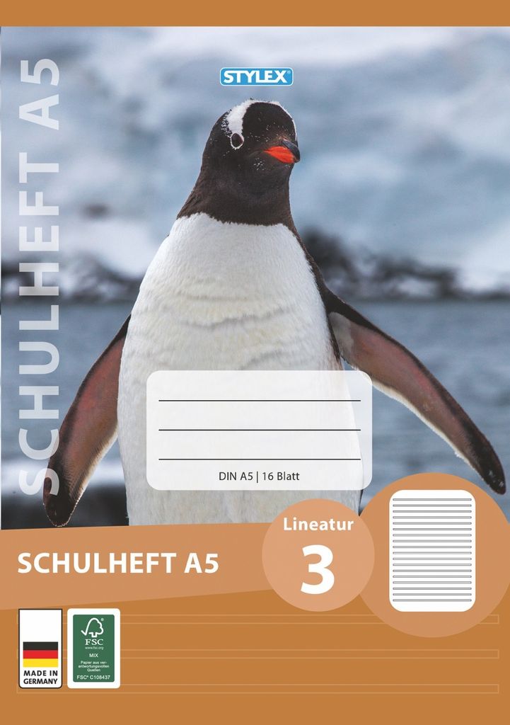 Schulheft DIN A5 Lineatur 3 liniert 3. Schuljahr Produktbild 