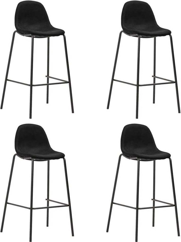 Maison Exclusive - Barhocker 4 Stk. Schwarz Stoff