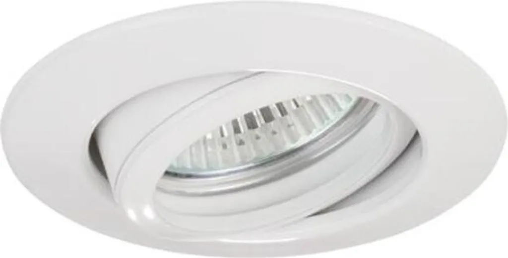 Luminaire Encastré GX5.3 50W LV Blanc - Design Épuré et Halogène Puissant