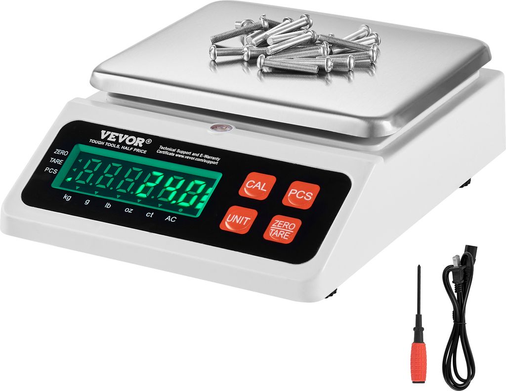 VEVOR Industrielle Zählwaage, 10 kg x 0,1 g, digitale Waage Produktbild 