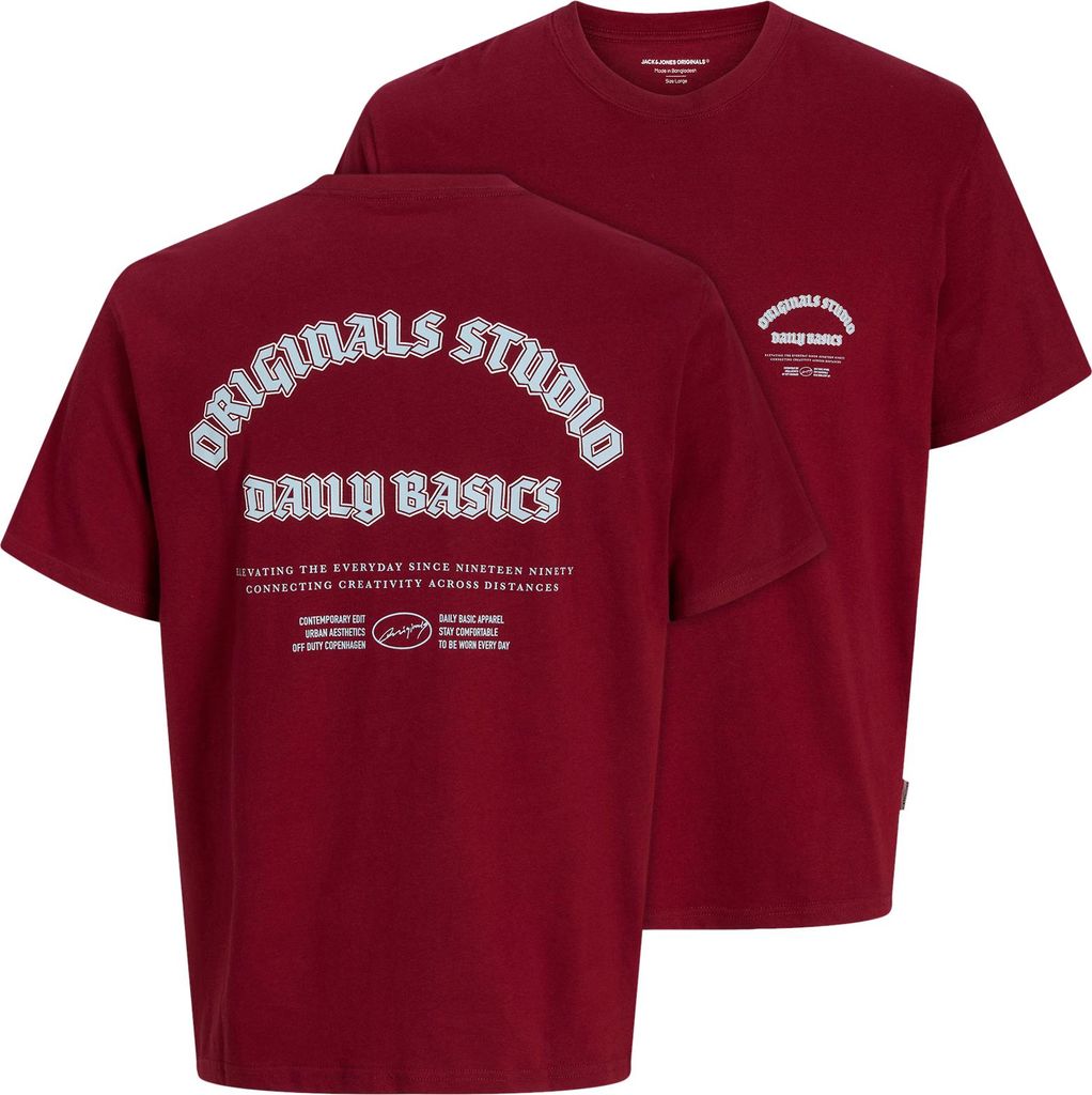 Jack&Jones T-Shirt rot XXL Rückenprint JORMEADOWS