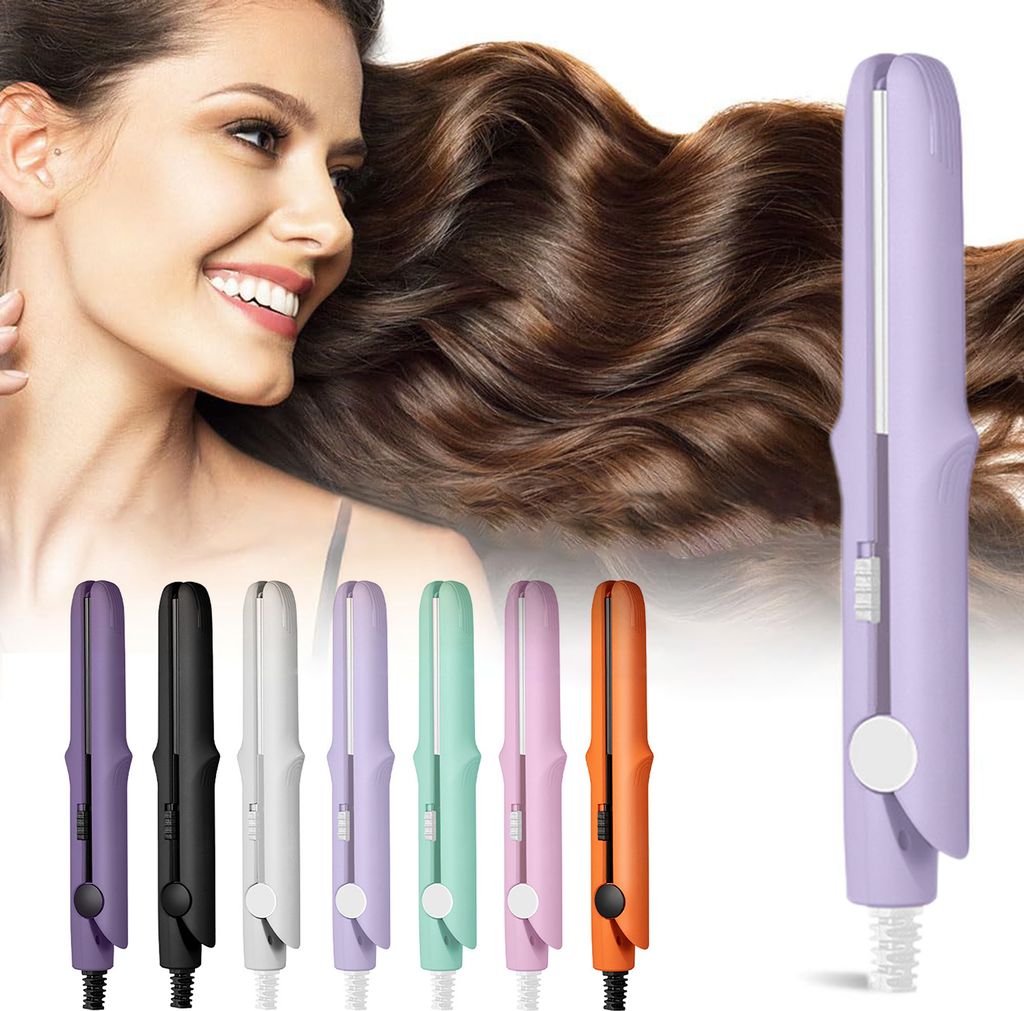 Mini-Lockenstab, Haarglätter, tragbar, multifunktional, Keramik, schnelles Aufheizen, Pony, Lockenwickler, Glätteisen, Lockenstab, Haar-Styling-T...