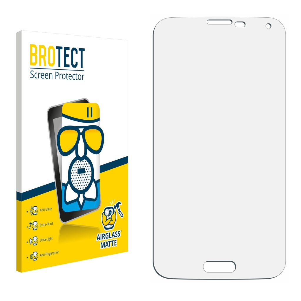 BROTECT Entspiegelungs Schutzglas für Samsung Galaxy S5 SM-G900I SM-G900F Schutzfolie Panzer Folie Glas Display Schutz matt