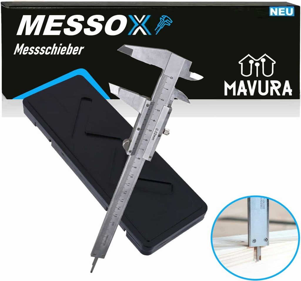MESSOX Messschieber Schieblehre Edelstahl Messschieblehre Metall Analog