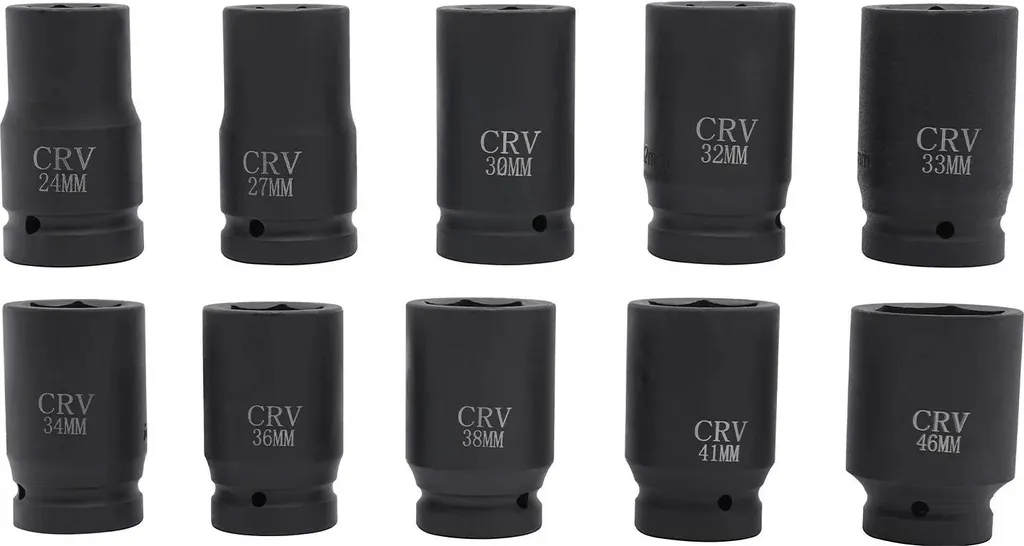 Jeu de douilles à choc pour mécanique poids lourds et agricole 24-46 mm