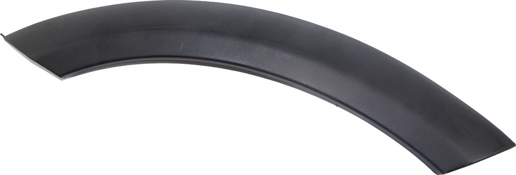 A black car fender flare against a white background.