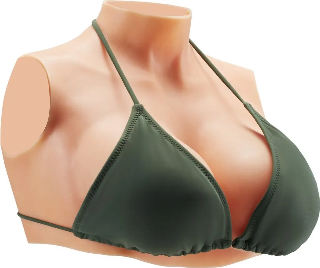Seno in Silicone Coppa E Collo Alto per Drag Queen e Cosplay - 11