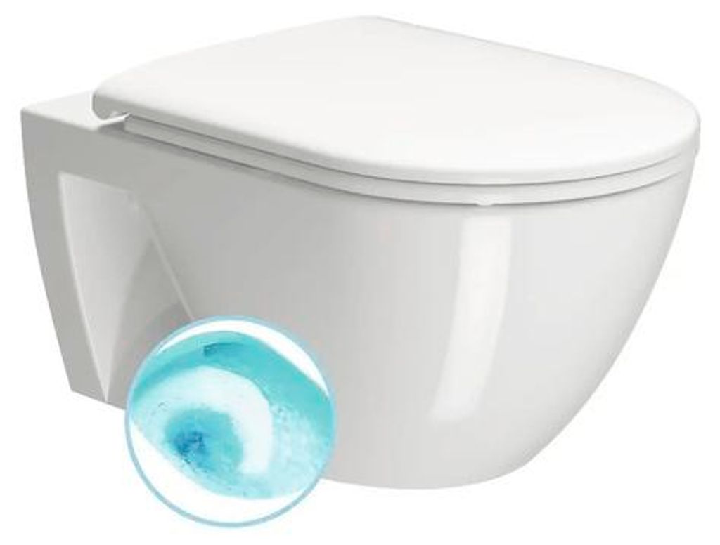 Wc Hängende - 50x36 Cm - Rimfree - Duroplast Toilettensitz Produktbild 