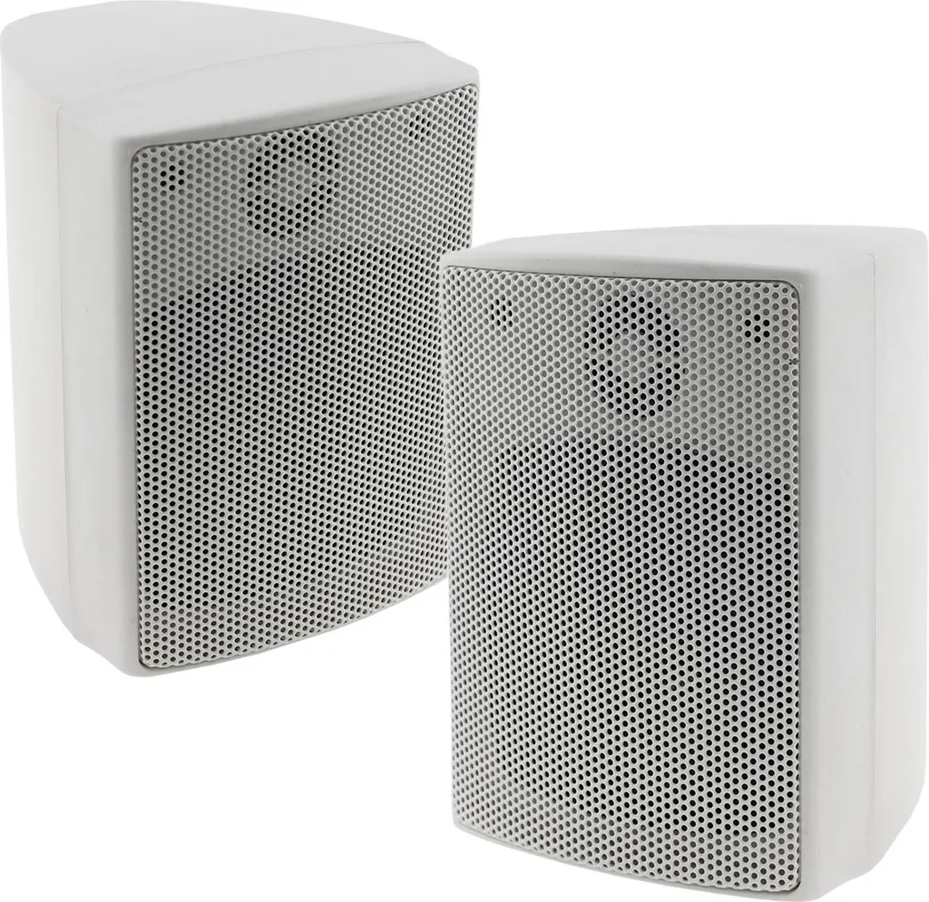 Enceinte 2 voies 40W blanche lot de 2 avec rendu sonore haute fidélité