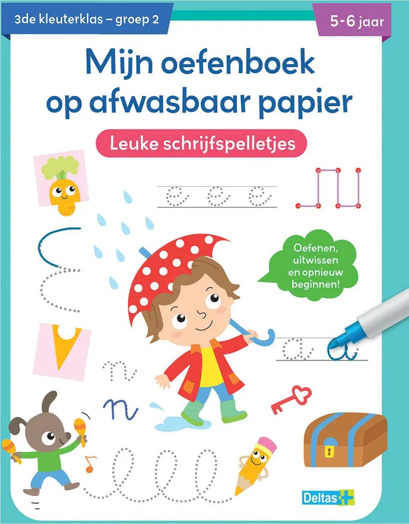 Quaderno Delta Scrittura Creativa 5-6 Anni | Supporto Didattico Lavabile