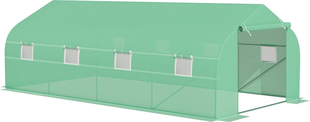 Folien Gew?chshaus Foliengew?chshaus Treibhaus Frühbeet Pflanzenhaus Tomatenhaus Giebeldach 595 × 300B × 200H cm