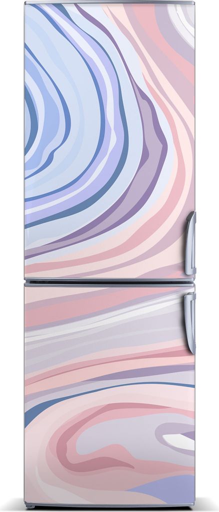 Tulup Kühlschrankdekoration - Magnetmatte - 70 cm x 190 cm - Magnet auf dem Kühlschrank - Abstrakte Wellen