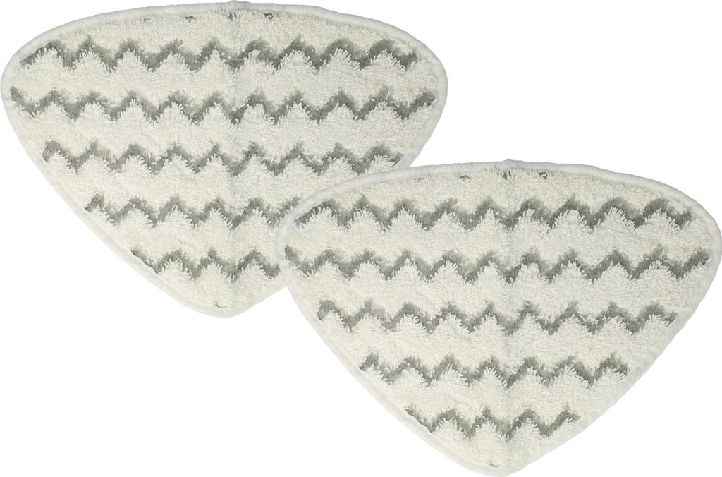 vhbw 2x Wischbezug Ersatz für Vileda 146576 für Dampfreiniger - Mikrofaser Grau Weiß