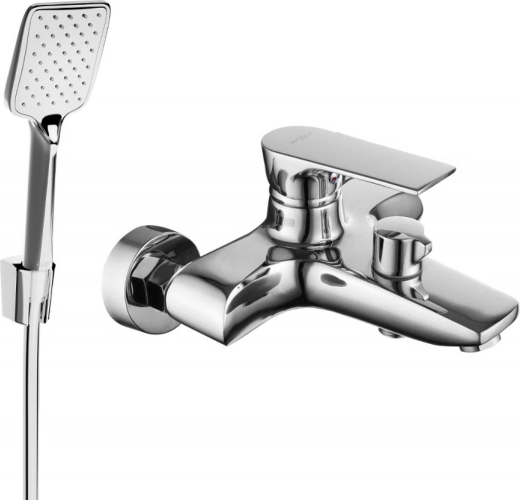 Mexen Axel R62 Wannenbatterie mit Brausegarnitur, Chrom - 7383R62-00